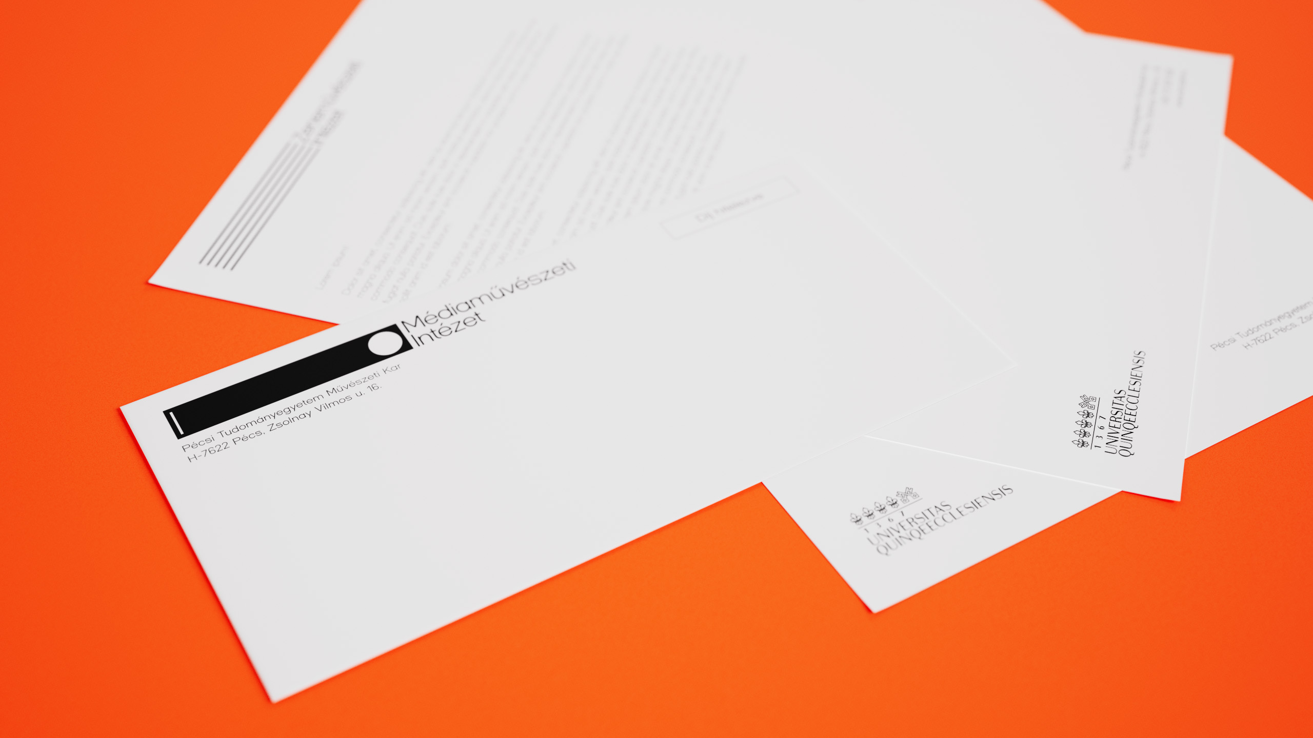 Presentation of PTE MK letterhead and envelope design